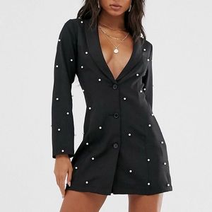 St Genies Pearl Embellished Blazer Dress